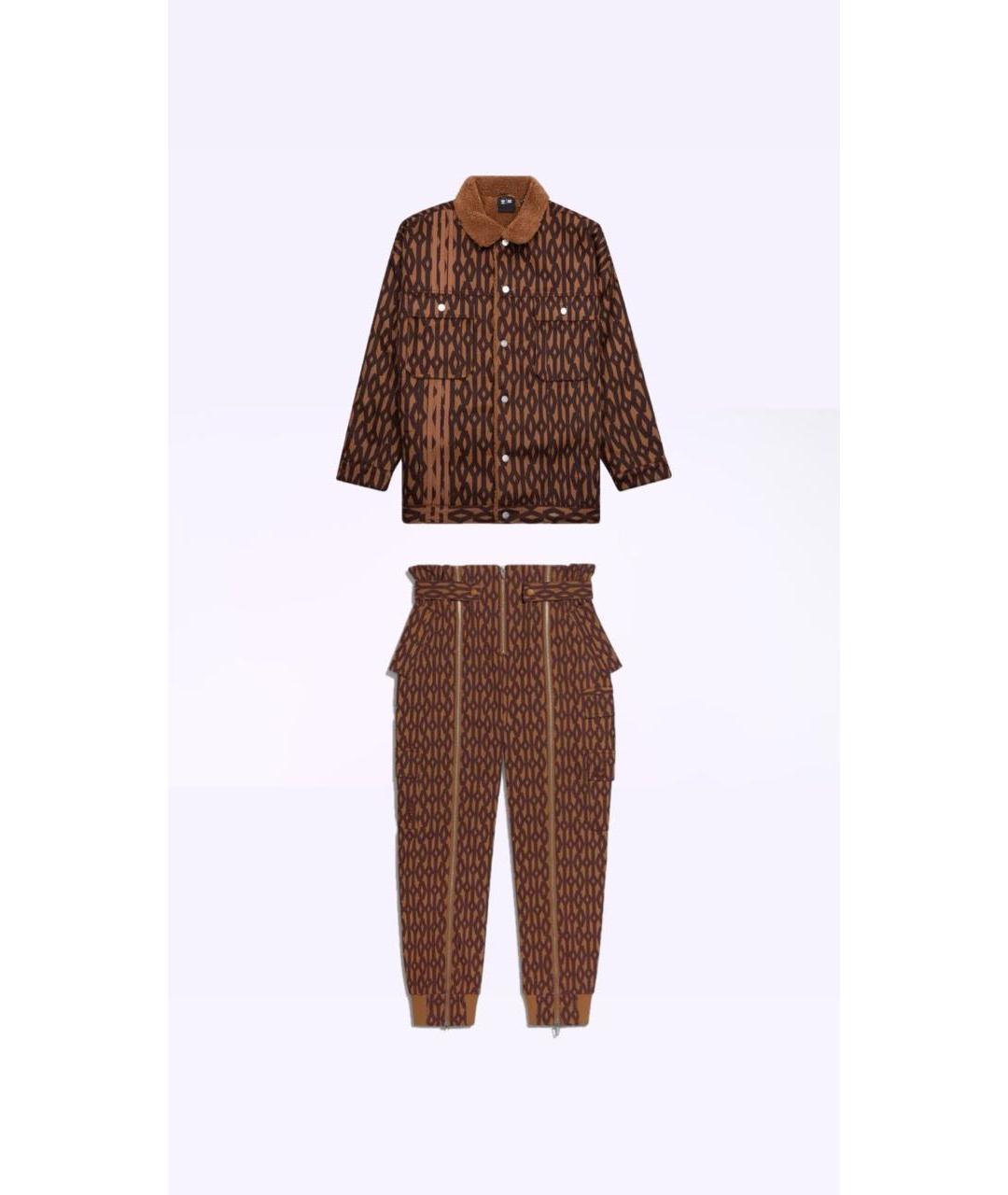 ADIDAS Коричневый деним костюм с брюками, фото 5