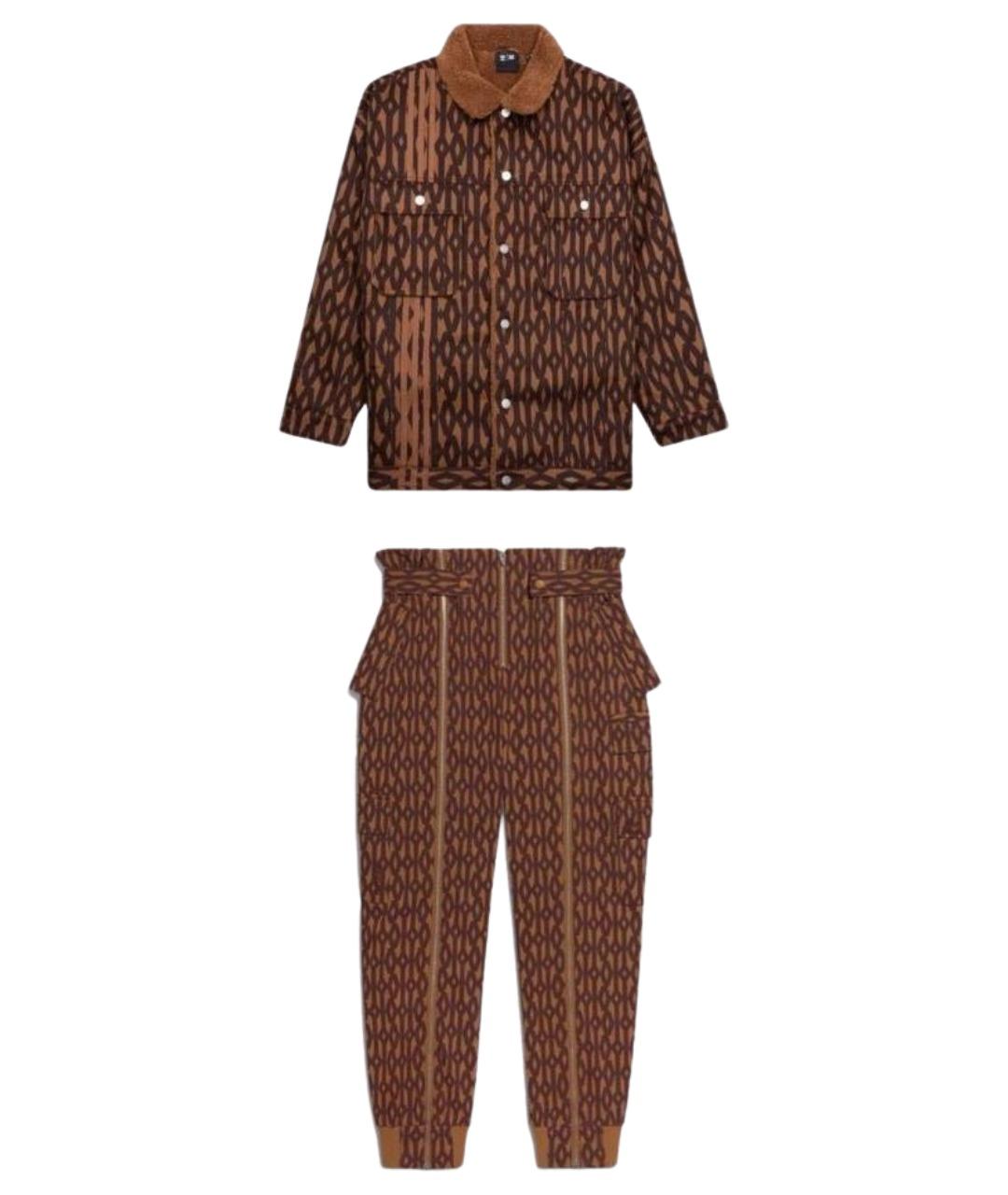 ADIDAS Коричневый деним костюм с брюками, фото 1