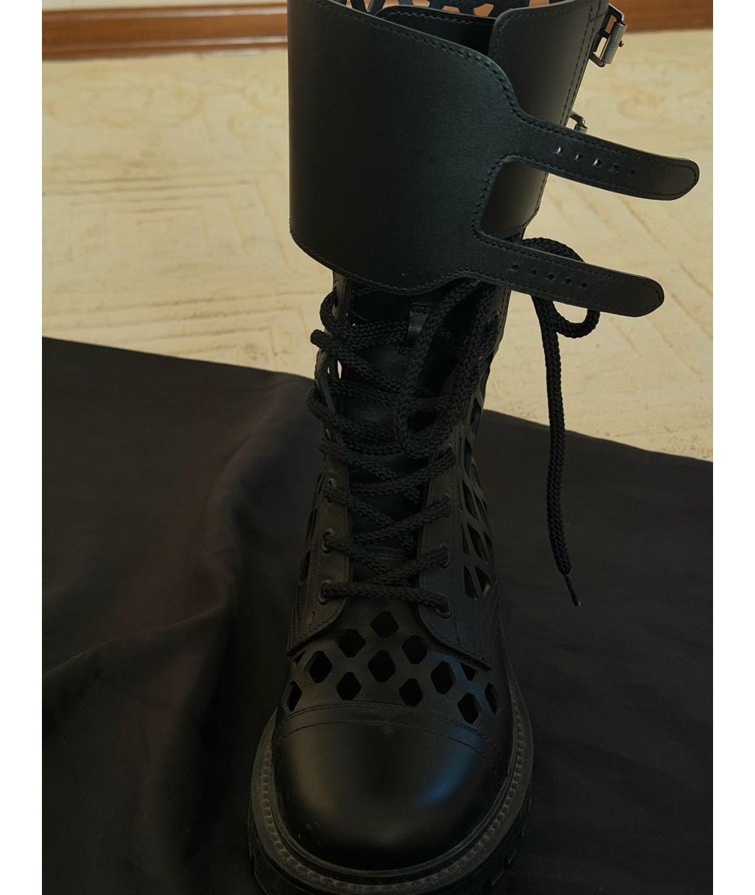 CHRISTIAN DIOR Черные кожаные ботинки, фото 2