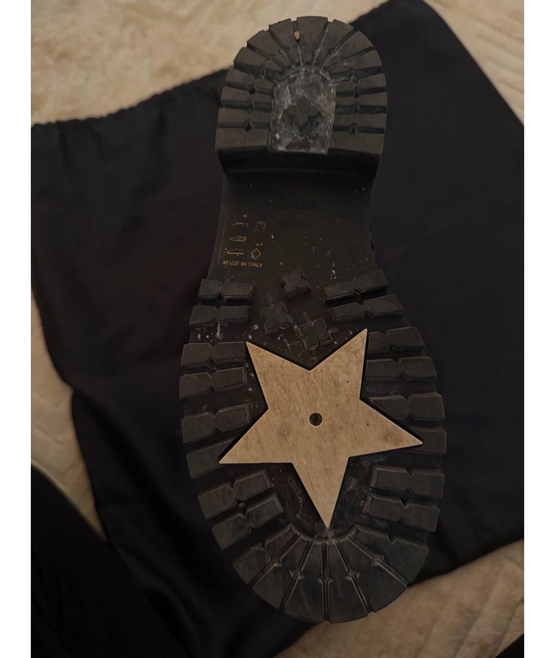 CHRISTIAN DIOR Черные кожаные ботинки, фото 5