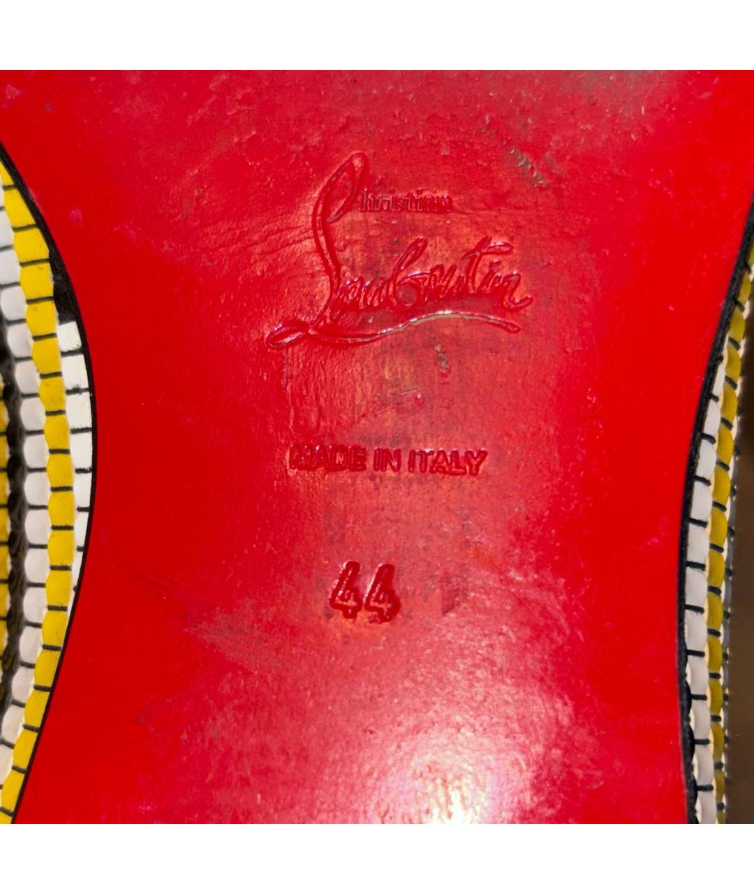 CHRISTIAN LOUBOUTIN Желтые кожаные туфли, фото 5