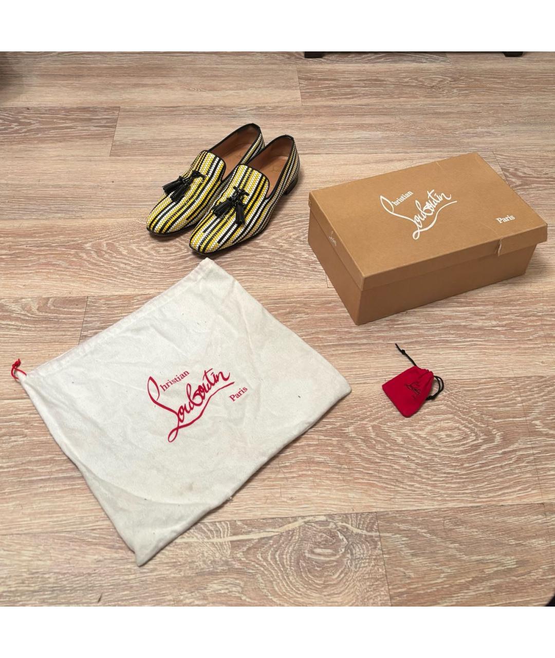 CHRISTIAN LOUBOUTIN Желтые кожаные туфли, фото 6