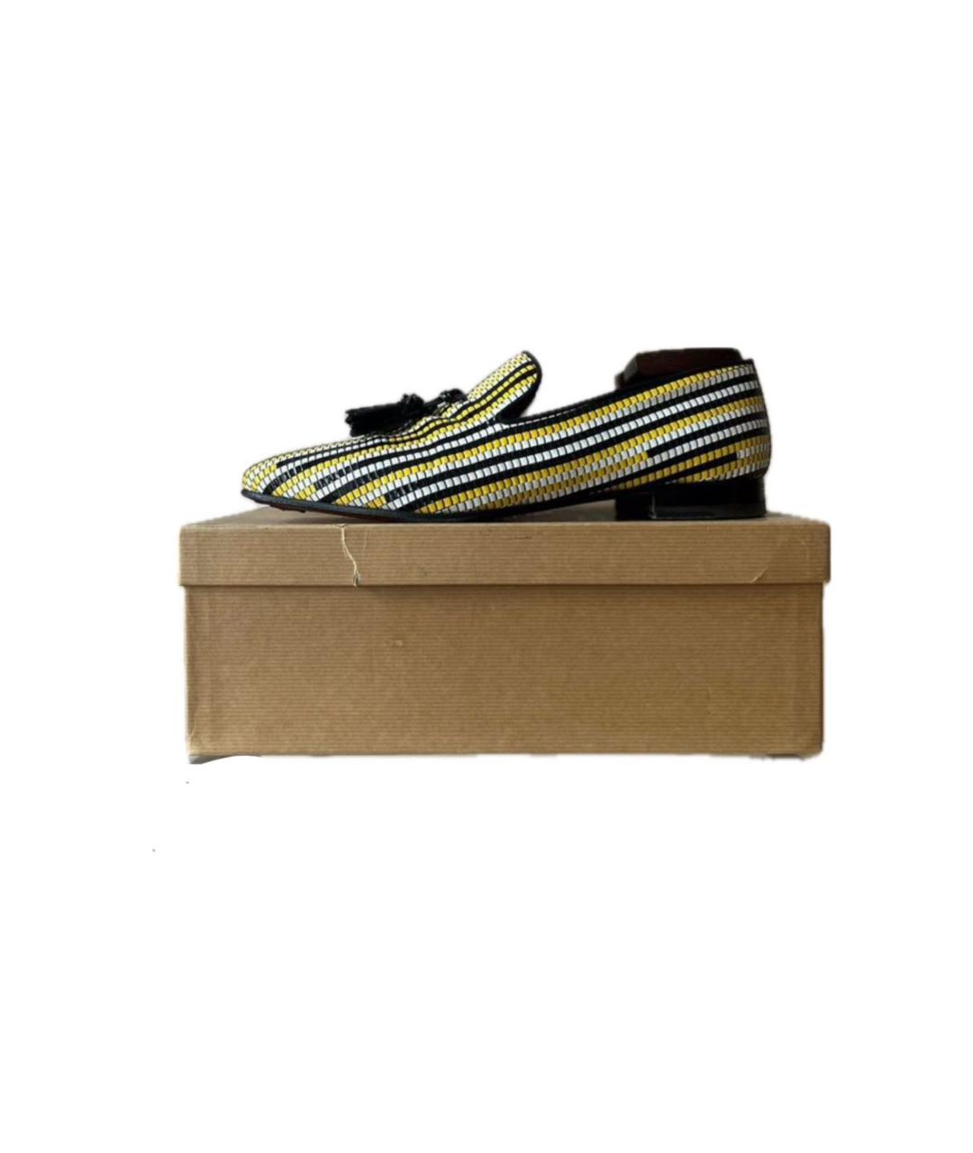 CHRISTIAN LOUBOUTIN Желтые кожаные туфли, фото 8
