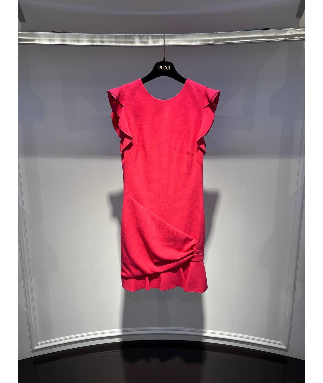 EMILIO PUCCI Розовое шерстяное вечернее платье, фото 4