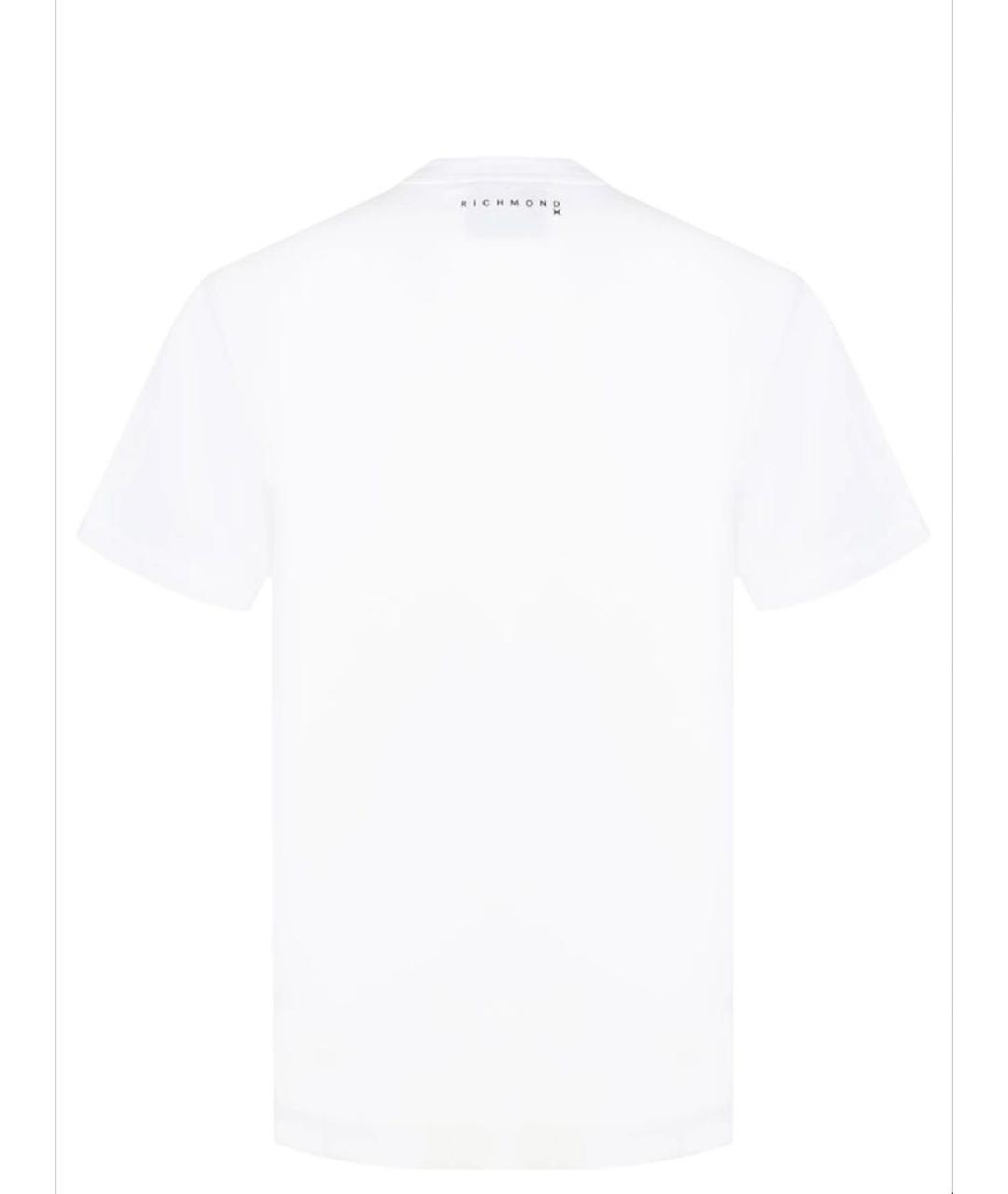 JOHN RICHMOND Белая хлопковая футболка, фото 2
