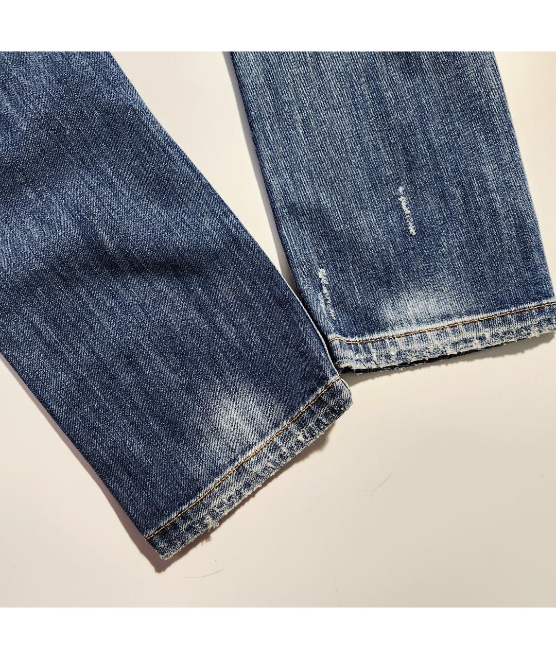 JUST CAVALLI Синие хлопко-эластановые джинсы слим, фото 6