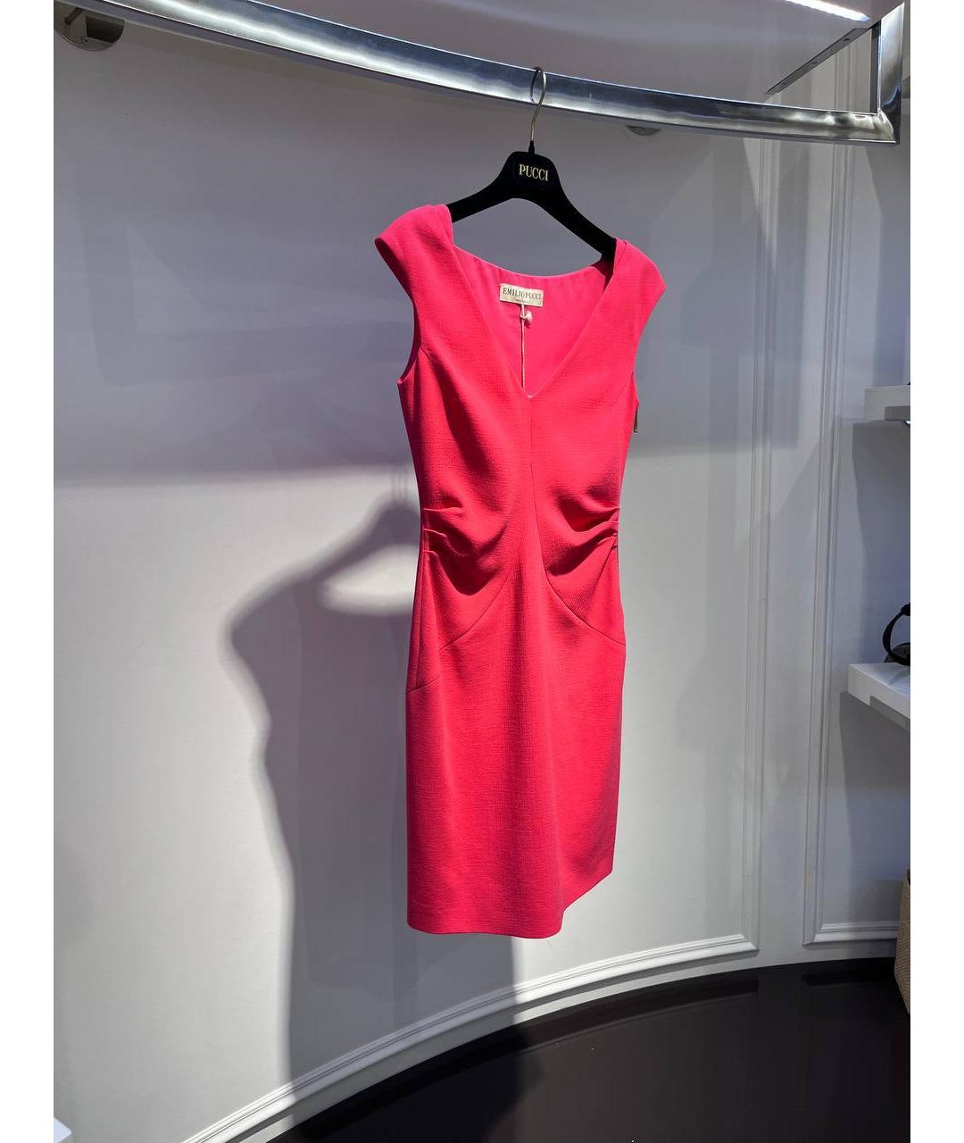 EMILIO PUCCI Розовое шерстяное вечернее платье, фото 2