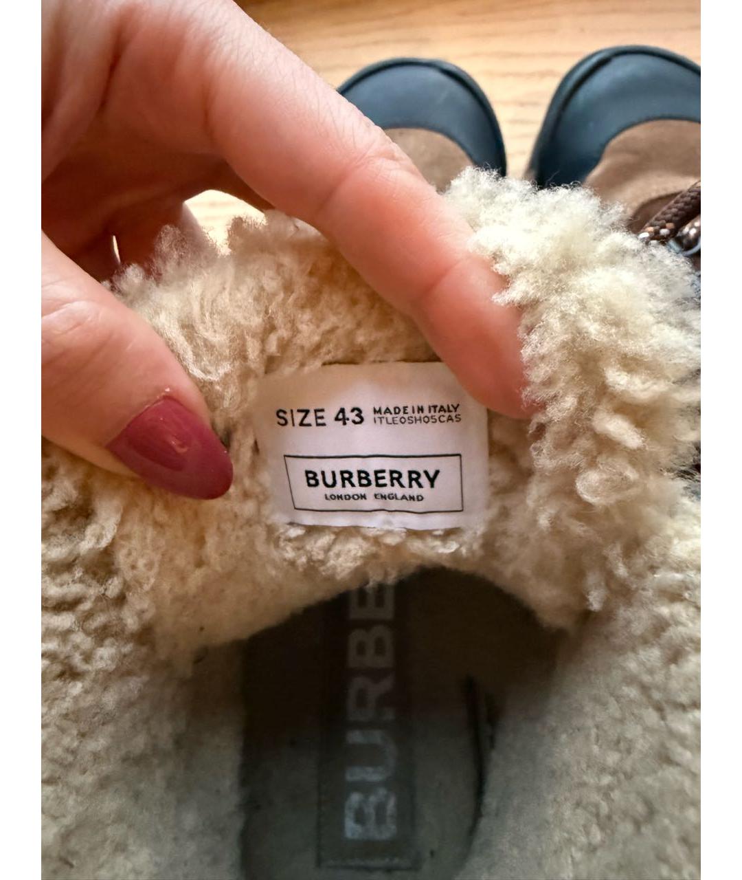 BURBERRY Коричневые высокие ботинки, фото 6