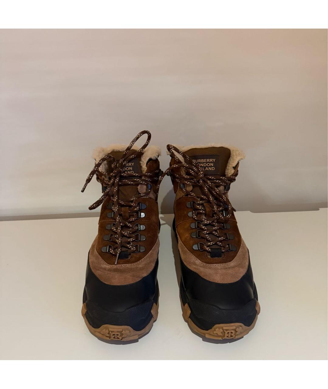 BURBERRY Коричневые высокие ботинки, фото 2