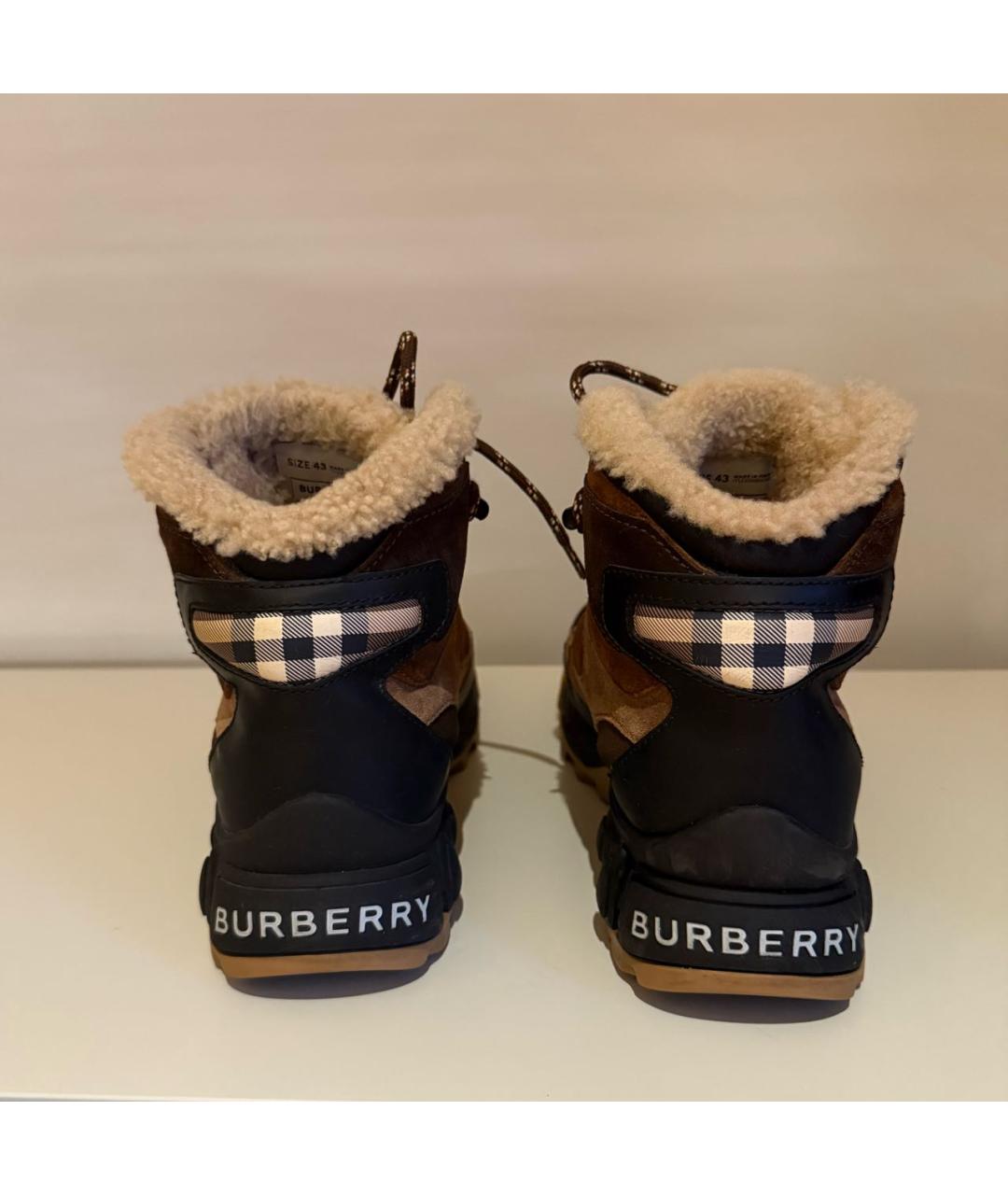 BURBERRY Коричневые высокие ботинки, фото 4