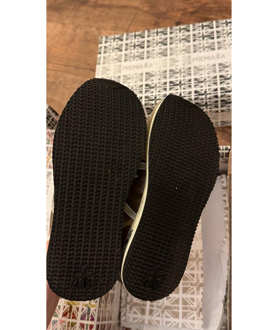 PREMIATA Бежевые кожаные кроссовки, фото 7