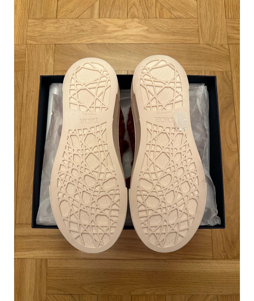 CHRISTIAN DIOR Бордовые замшевые низкие кроссовки / кеды, фото 3