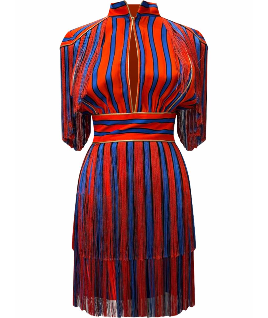 ELISABETTA FRANCHI Красное вискозное коктейльное платье, фото 1