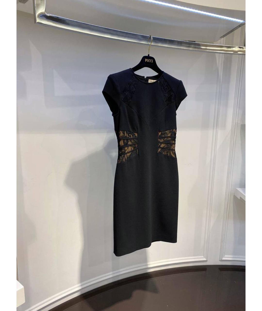 EMILIO PUCCI Черное шерстяное платье, фото 2