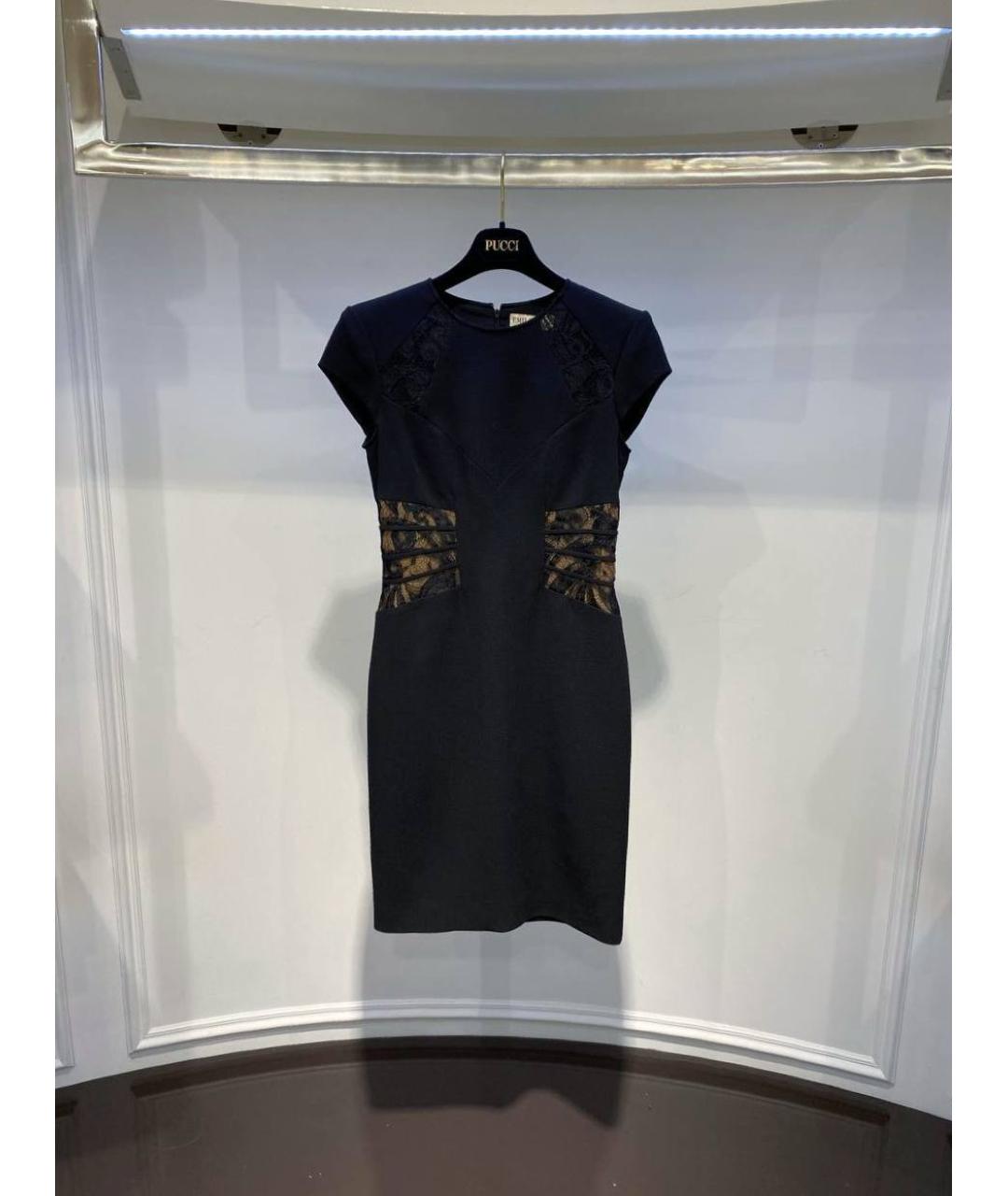 EMILIO PUCCI Черное шерстяное платье, фото 4