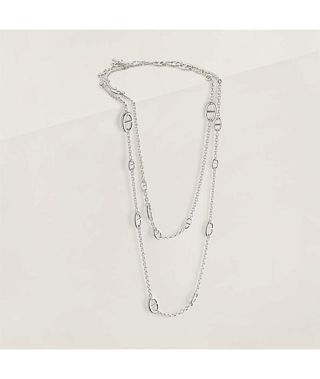 HERMES Серебряное серебряное колье, фото 2