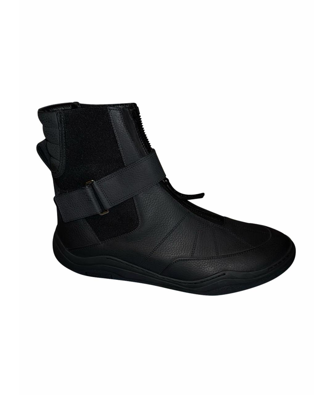 LANVIN Черные кожаные высокие ботинки, фото 9