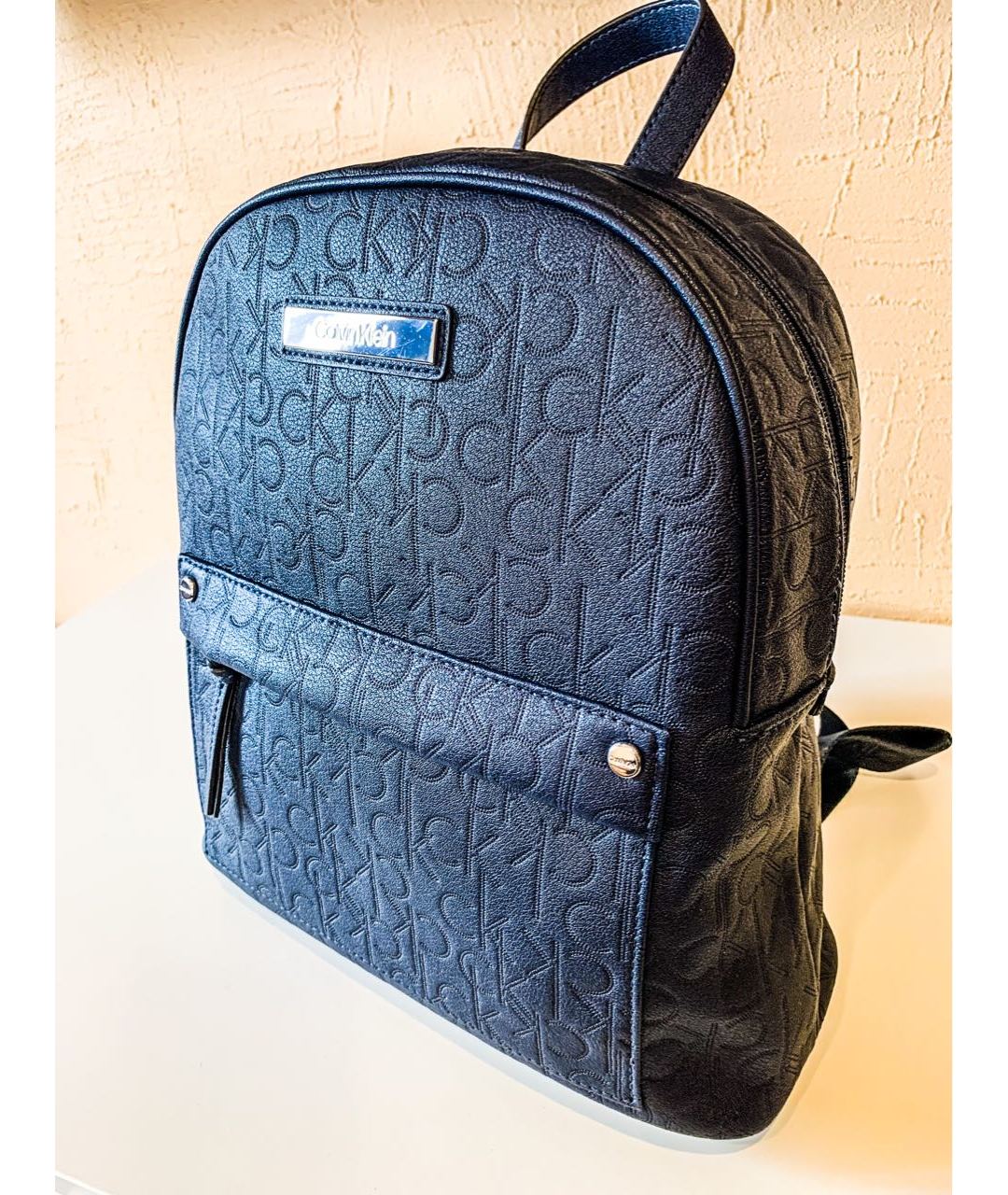 CALVIN KLEIN Темно-синий рюкзак из искусственной кожи, фото 4
