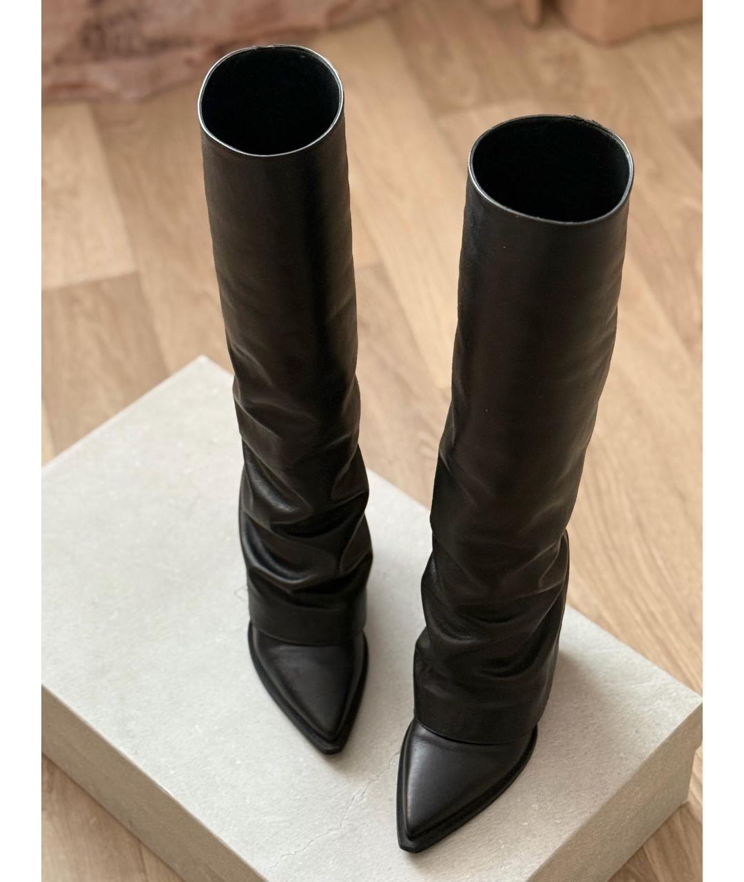 ELENA IACHI Черные кожаные сапоги, фото 2