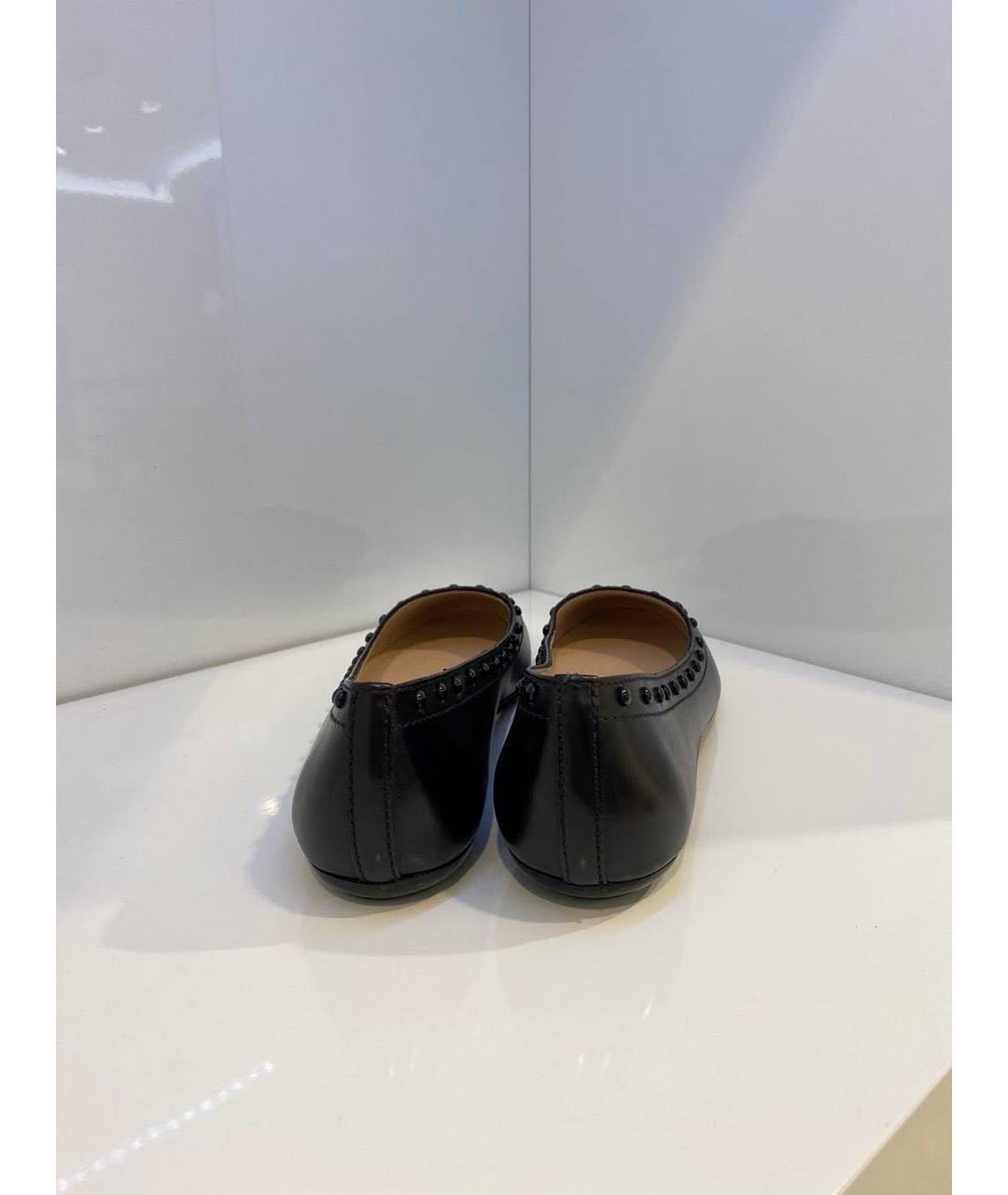 TOD'S Черные кожаные балетки, фото 3