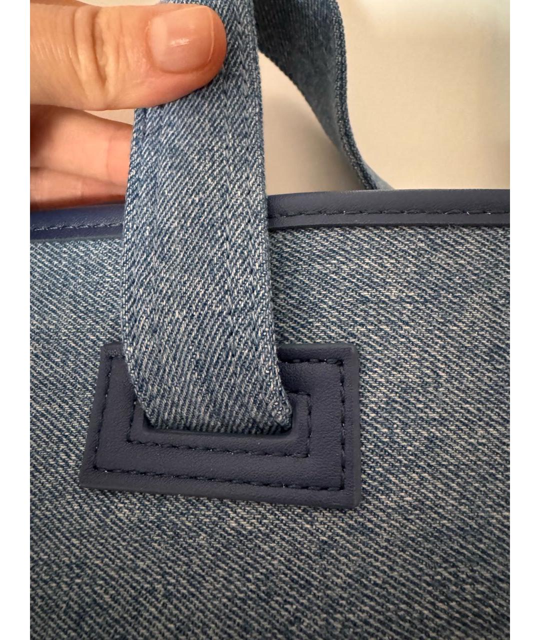 PINKO Синяя тканевая сумка тоут, фото 4