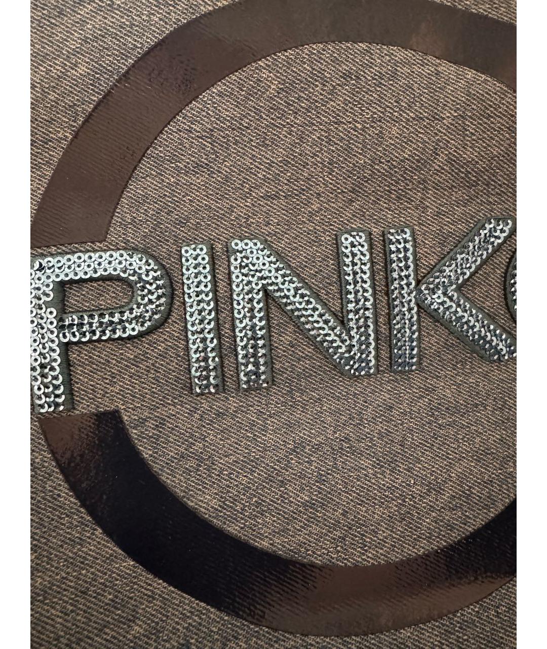 PINKO Синяя тканевая сумка тоут, фото 3