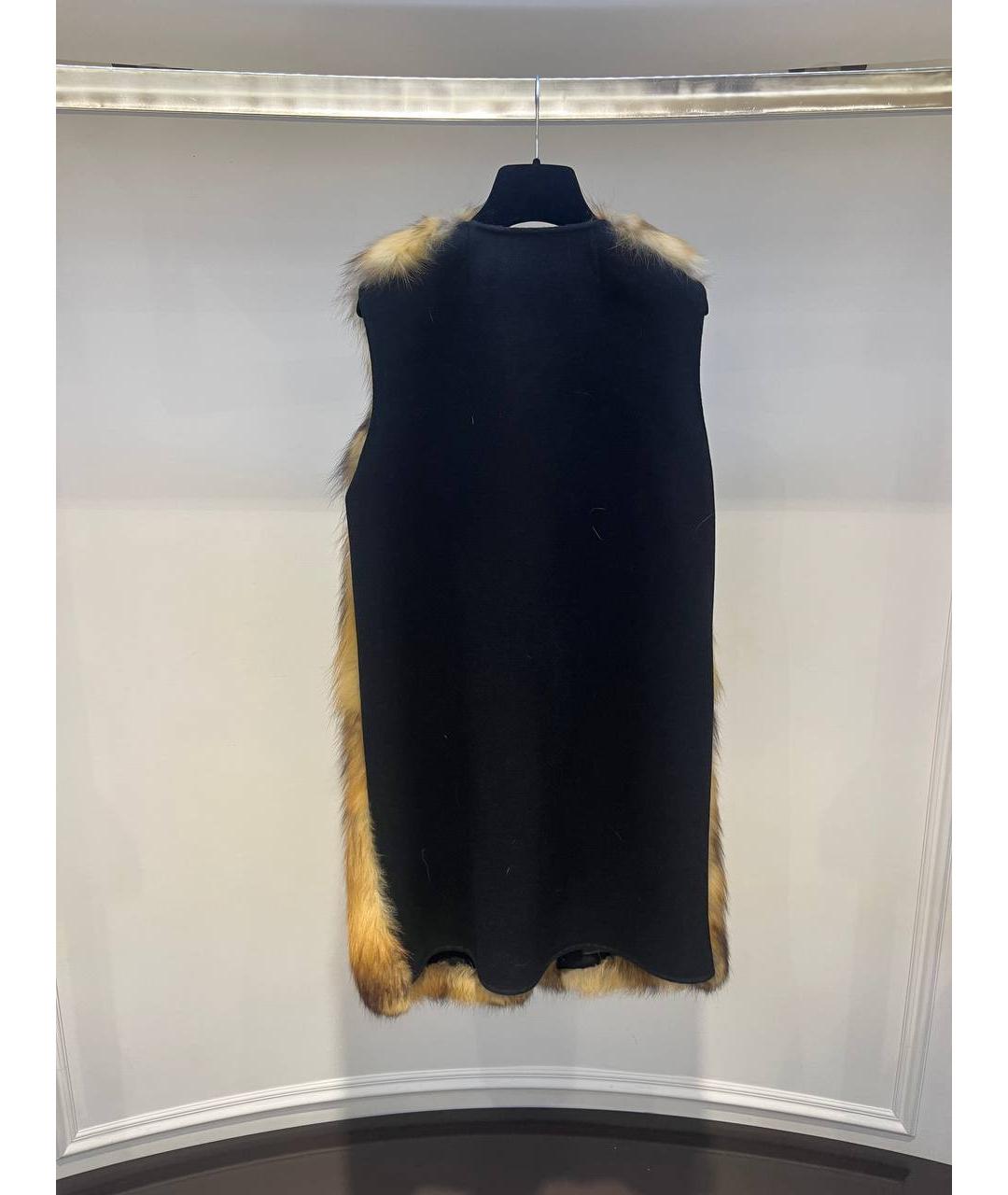 YVES SALOMON Коричневый меховой жилет, фото 3