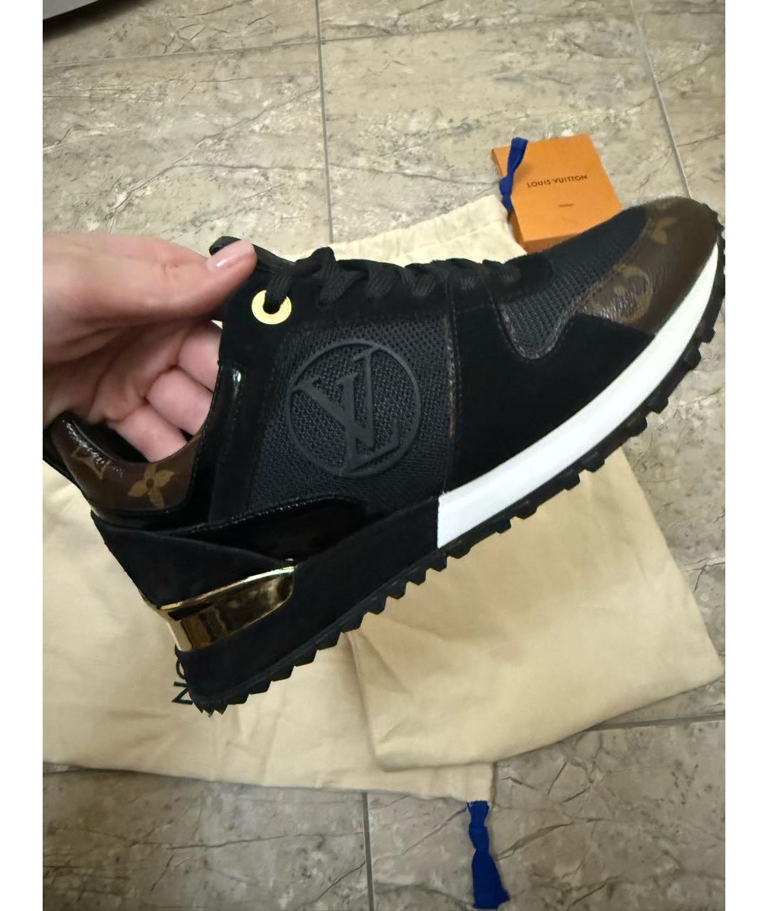 LOUIS VUITTON Черные текстильные кроссовки, фото 8
