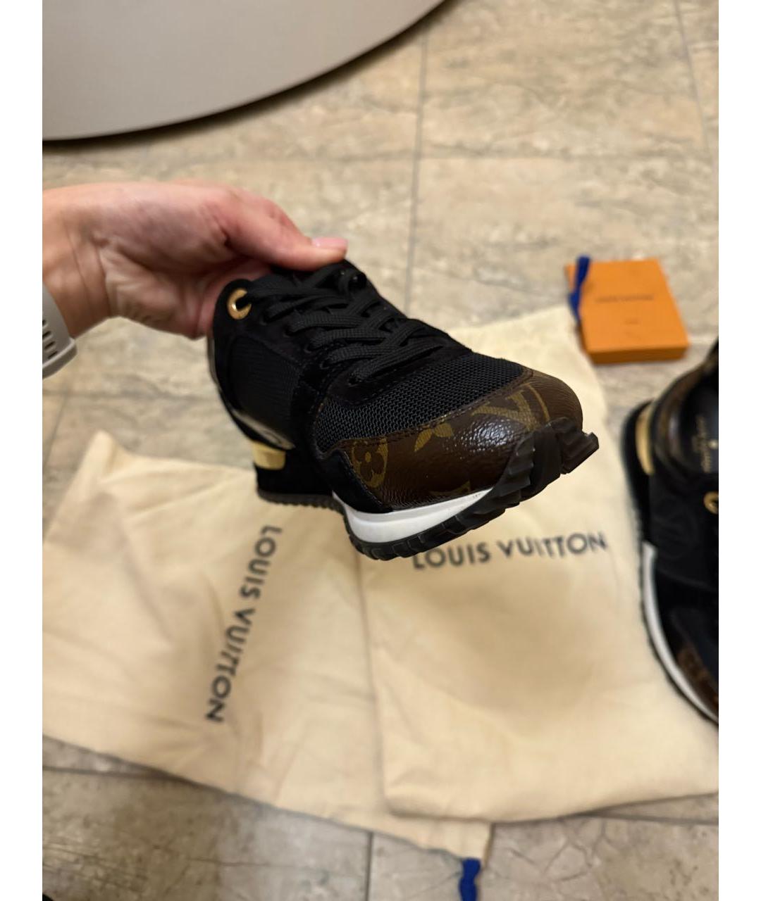 LOUIS VUITTON Черные текстильные кроссовки, фото 4