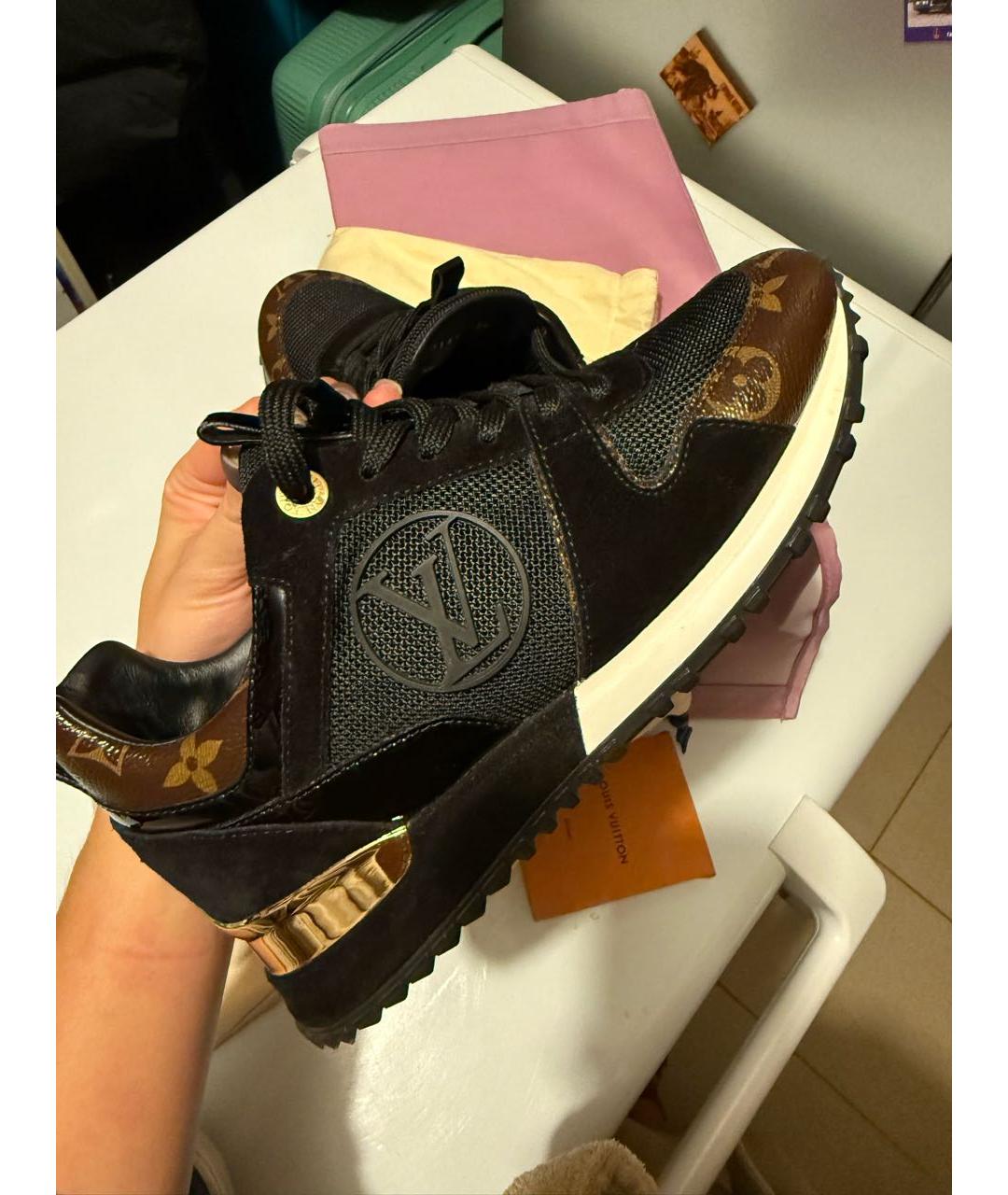 LOUIS VUITTON Черные текстильные кроссовки, фото 5