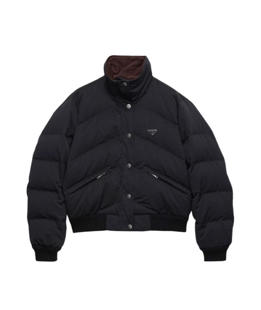 PRADA Темно-синий бархатный пуховик, фото 1