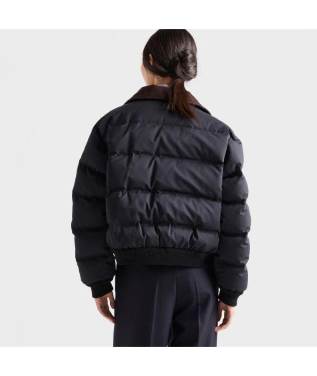 PRADA Темно-синий бархатный пуховик, фото 5