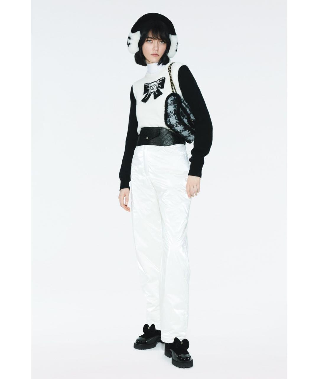 CHANEL Белые шерстяные наушники, фото 5