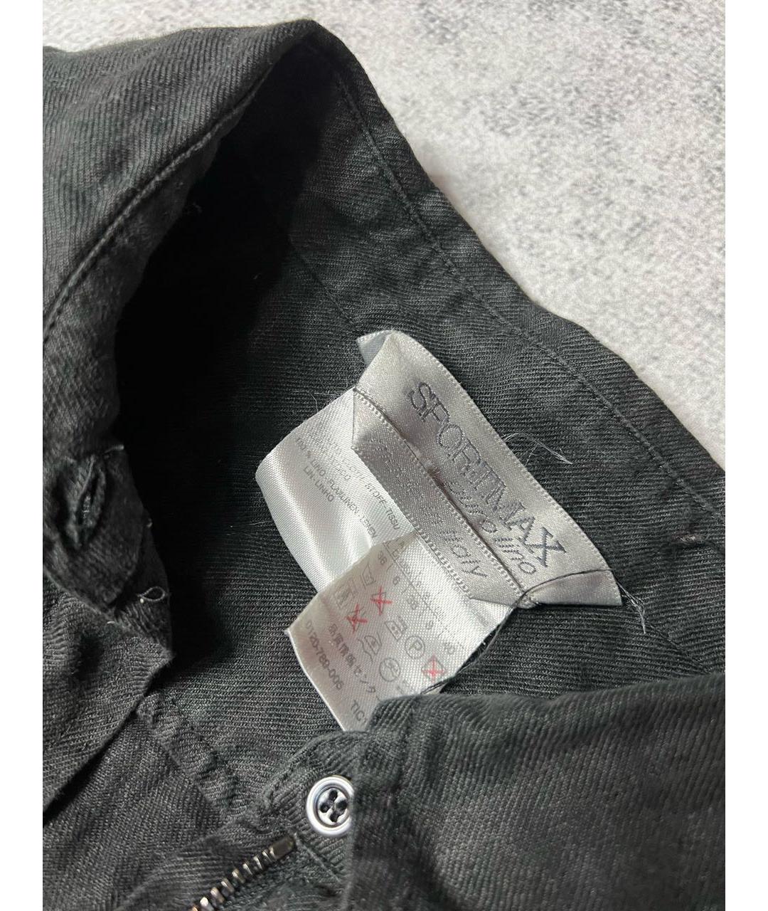 SPORTMAX Черный льняной жилет, фото 3