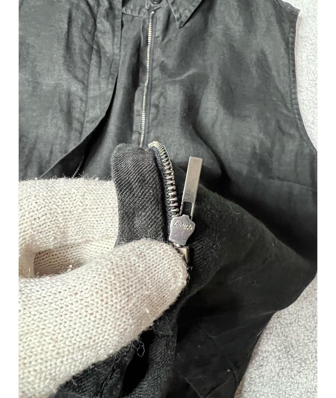 SPORTMAX Черный льняной жилет, фото 4