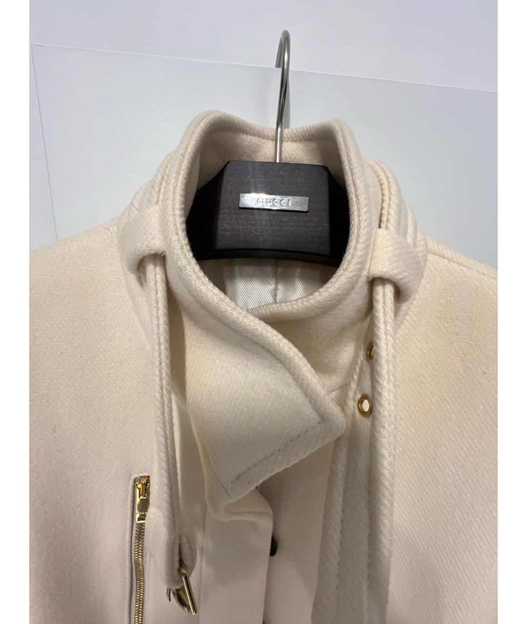 GUCCI Бежевое шерстяное пальто, фото 4