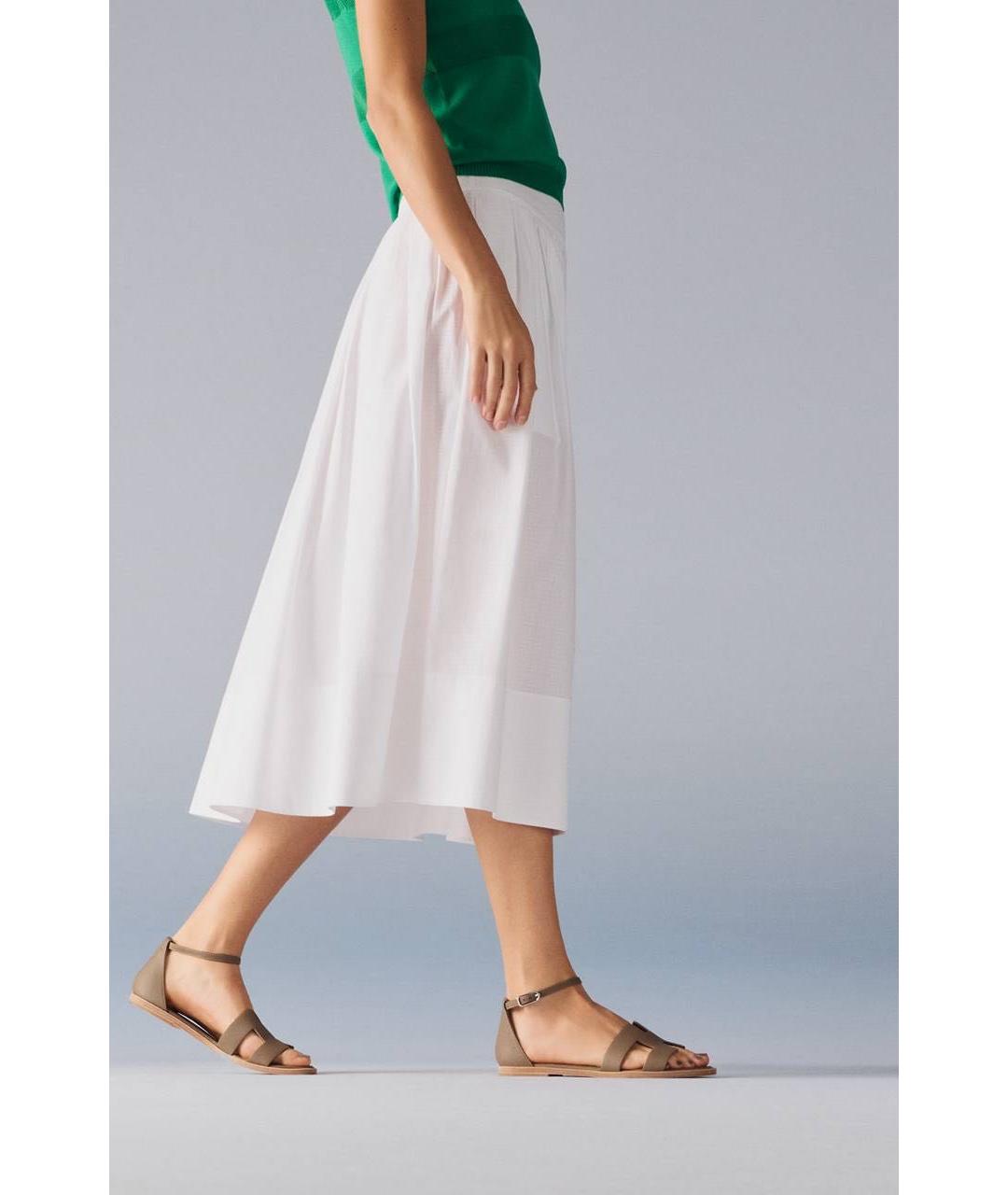 HERMES Коричневые кожаные сандалии, фото 3