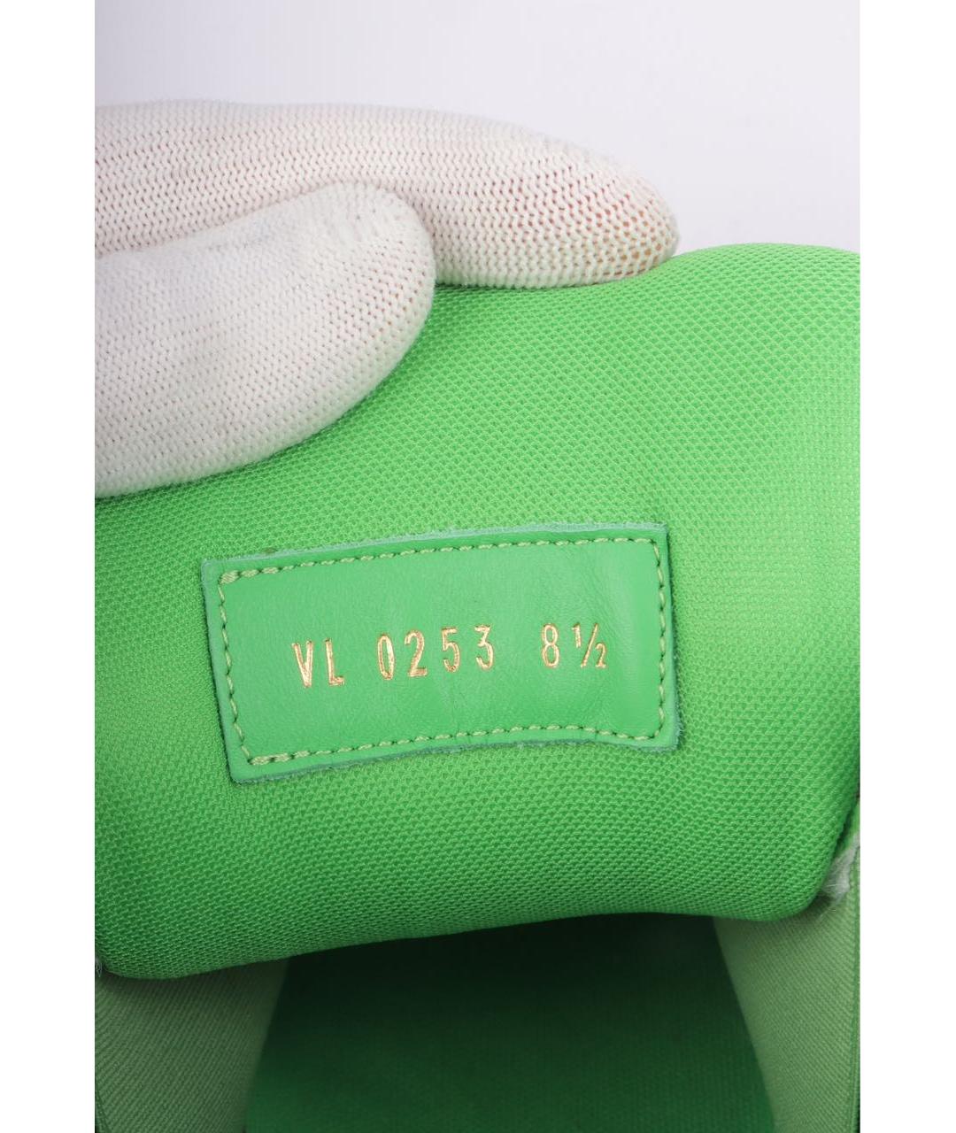 LOUIS VUITTON Серые кожаные низкие кроссовки / кеды, фото 6