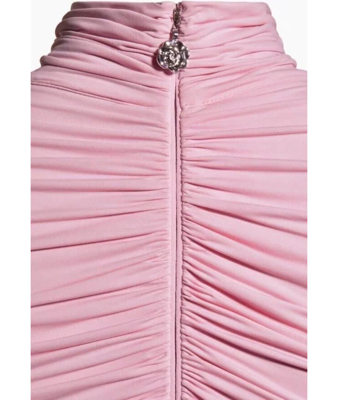 MAGDA BUTRYM Розовое полиамидовое коктейльное платье, фото 3