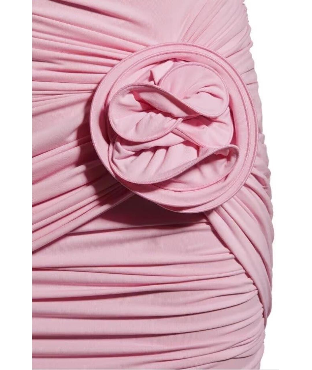 MAGDA BUTRYM Розовое полиамидовое коктейльное платье, фото 2