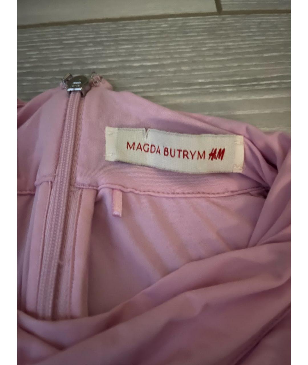 MAGDA BUTRYM Розовое полиамидовое коктейльное платье, фото 5