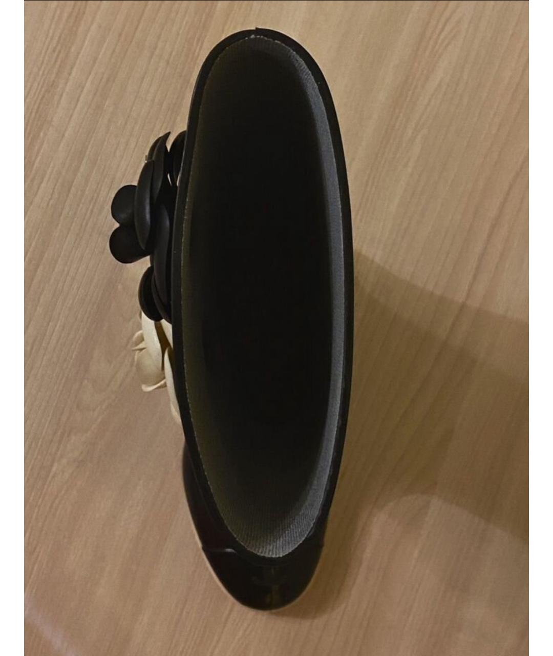 CHANEL Черные резиновые ботинки, фото 5