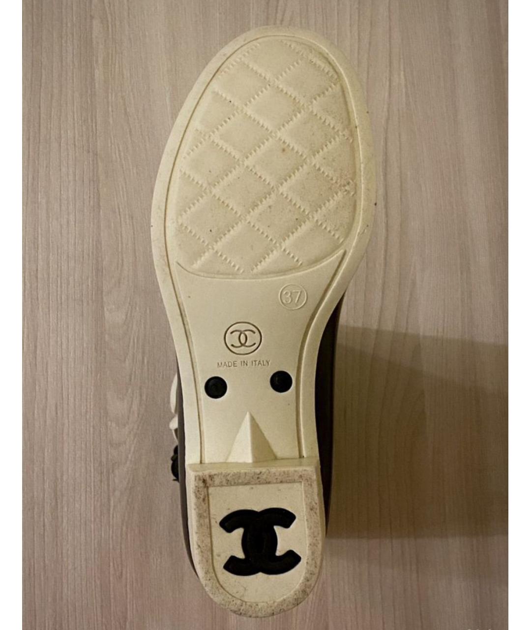 CHANEL Черные резиновые ботинки, фото 2