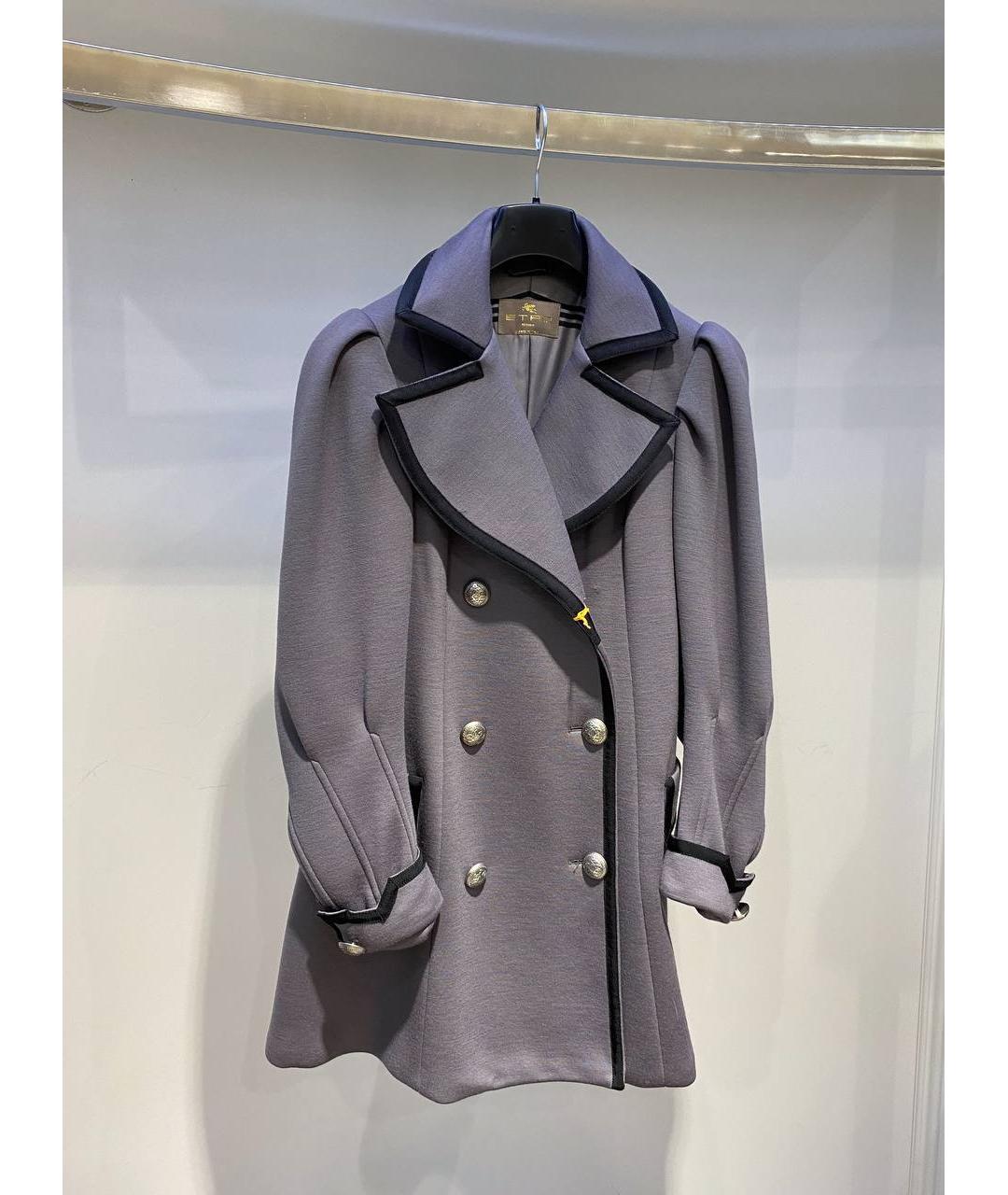 ETRO Серое шерстяное пальто, фото 2