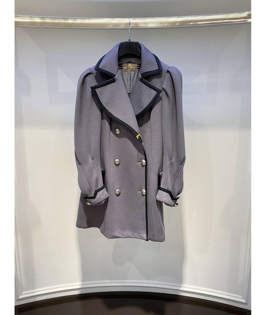 ETRO Серое шерстяное пальто, фото 4