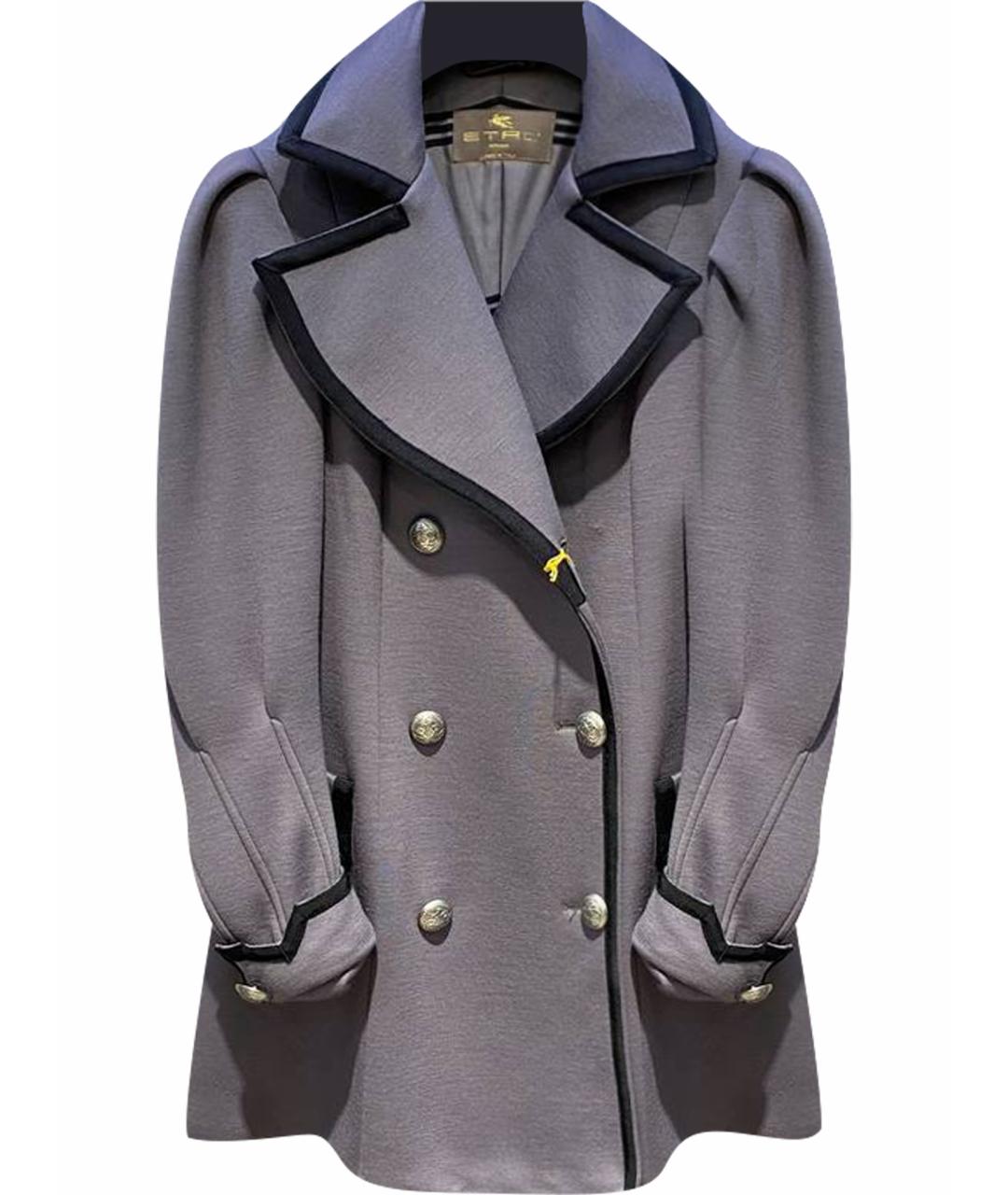 ETRO Серое шерстяное пальто, фото 1