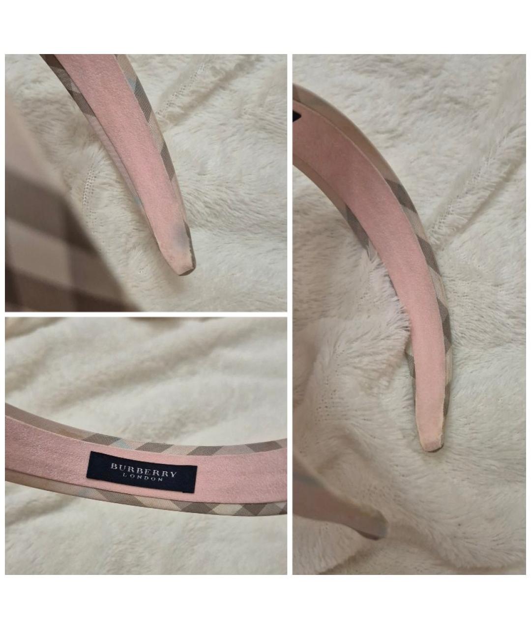BURBERRY Розовый ободок, фото 7