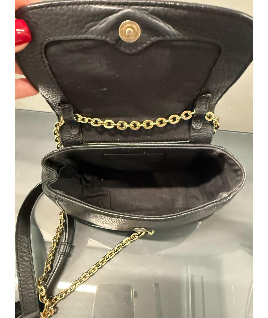 SEE BY CHLOE Черная кожаная сумка через плечо, фото 7