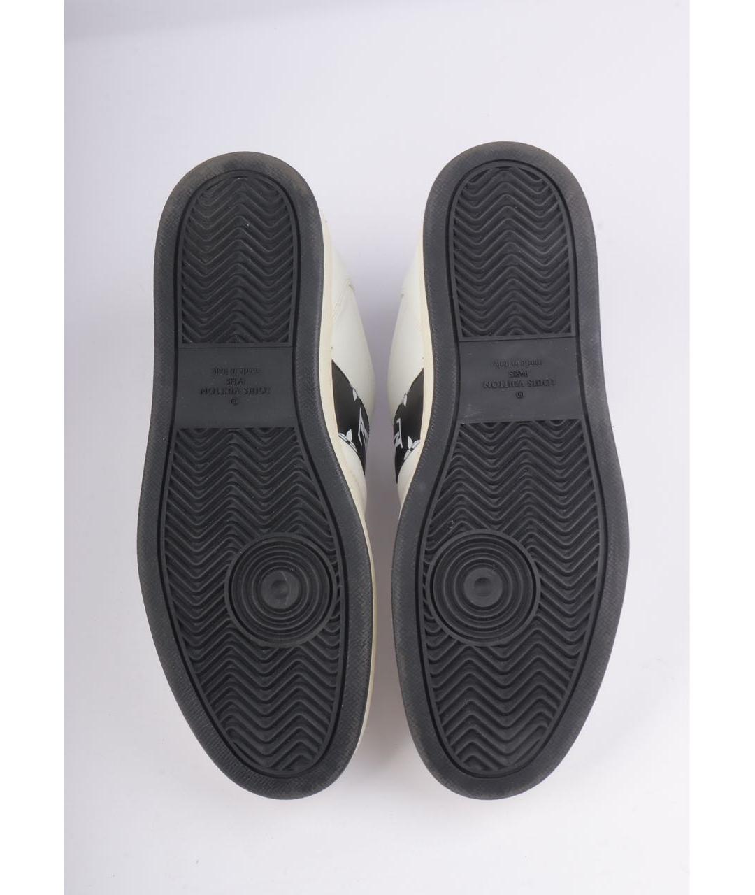 LOUIS VUITTON Белые кожаные низкие кроссовки / кеды, фото 5