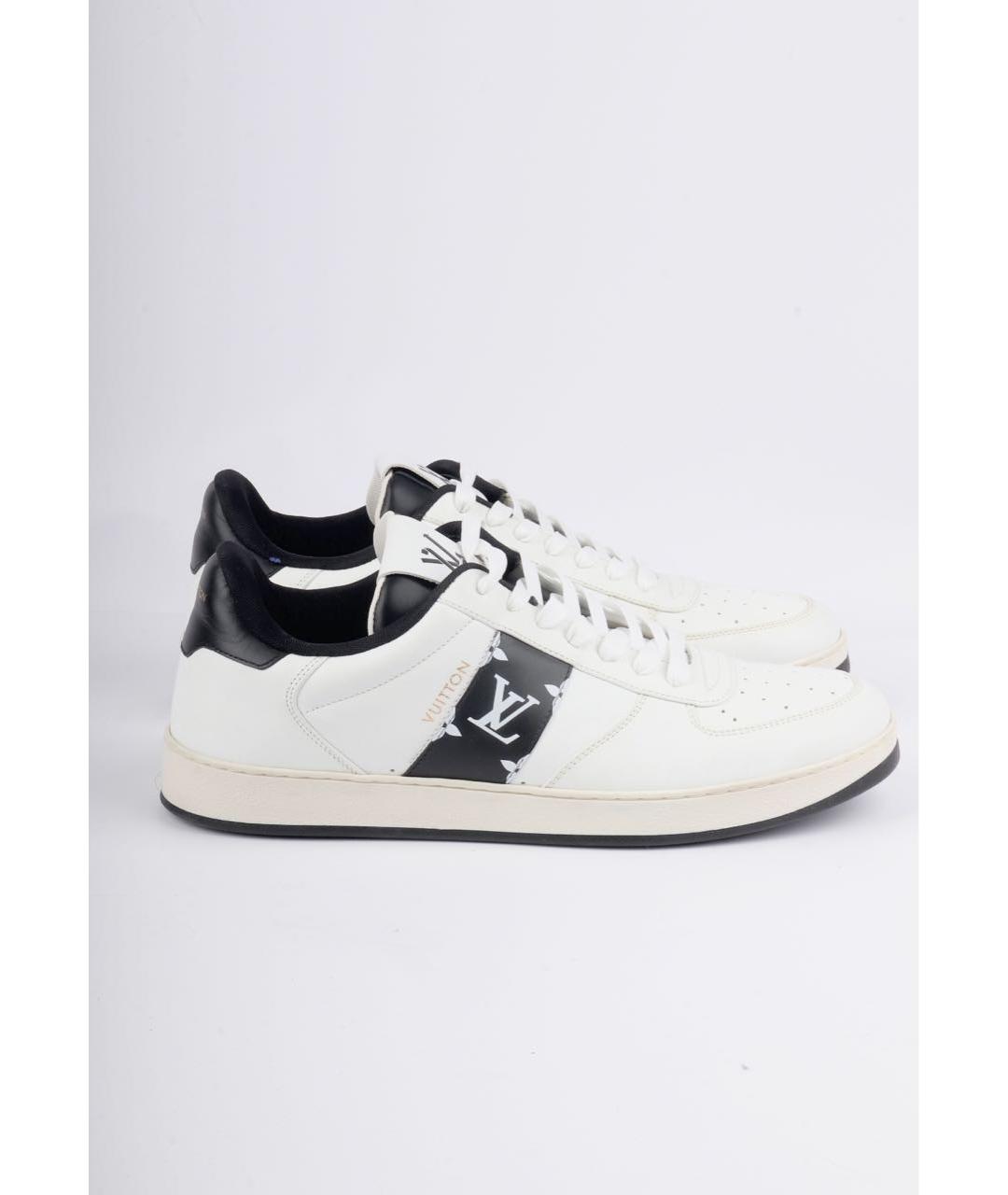LOUIS VUITTON Белые кожаные низкие кроссовки / кеды, фото 1